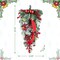 Set of 2/4 Christmas Berry Pinecone & Bell Teardrop Wreath Door Hanging Decor